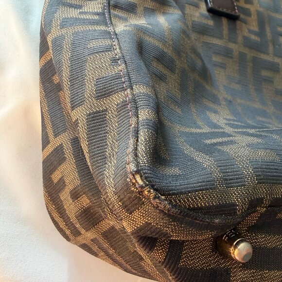 Vintage Fendi Zucca Canvas Twin Tote in Small - Picture 8 of 14